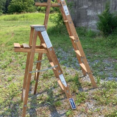 413.  Pair of Wooden Ladders 