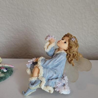 Lot 569: Dancing Fairy and (2) Sitting Fairies