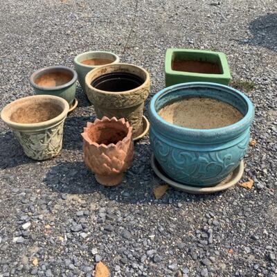 416. Ceramic Flower Pot Lot 