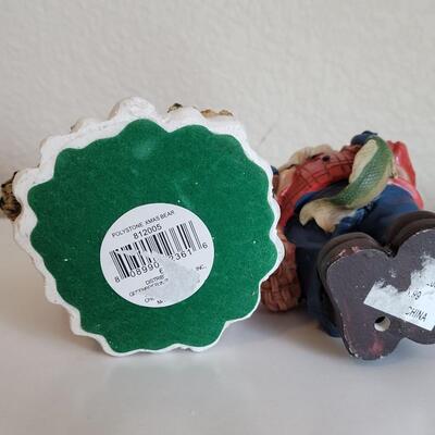 Lot 575: Christmas Bear and Fishing Santa
