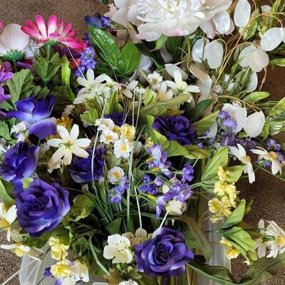 Lot 579: Container of Spring Faux Flowers 