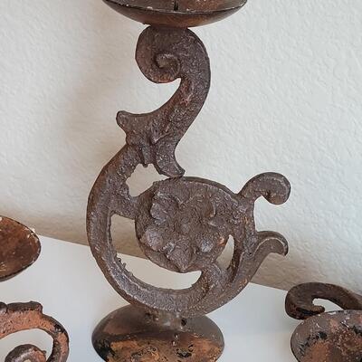 Lot 580: Metal Candle Holders