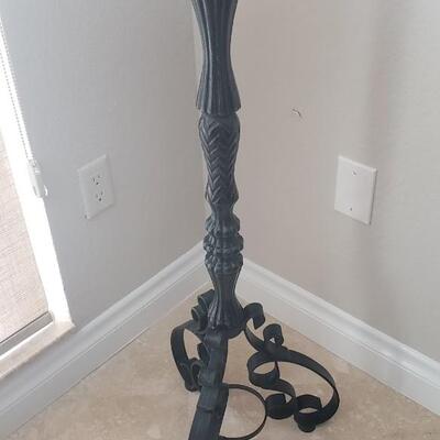 Wrought Iron Marble Top Stand
