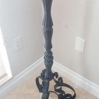Wrought Iron Marble Top Stand