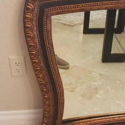 Art Deco Wood Carved Mirror