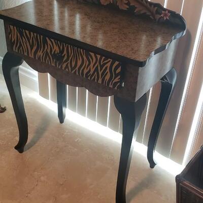 Anita Rosenburg Signed Wood Small Table