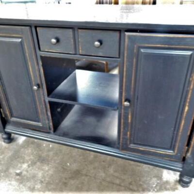 Country Farmhouse Design Double Sided Kitchen Island- 56