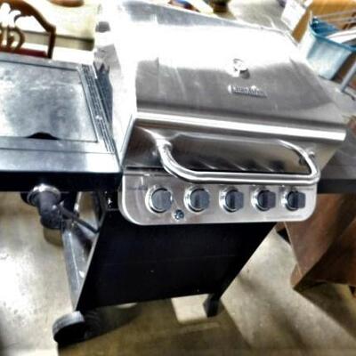 Stainless Charbroil Brand Gas Grill with Side Burner