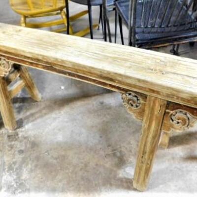 Antique A-Frame and Flat Beam Decorative Sitting Bench- 50 3/4