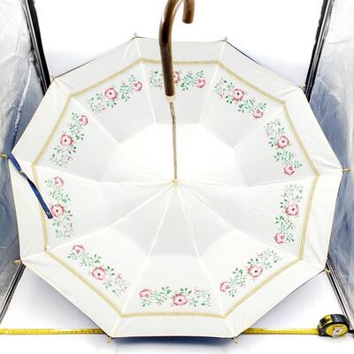 VINTAGE BLUE FLORAL UMBRELLA