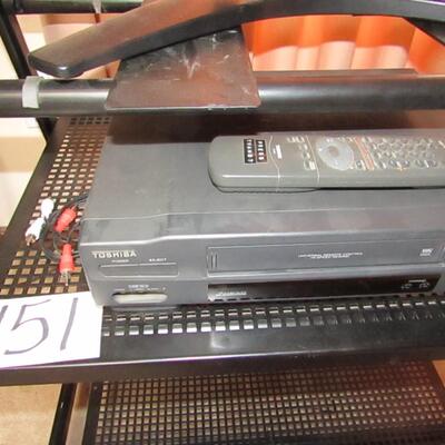 LOT 151  MEDIA STAND AND VCR