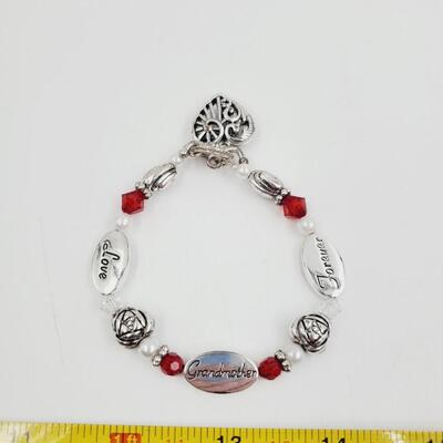 GRANDMOTHER/FOREVER/LOVE BEADED BRACELET