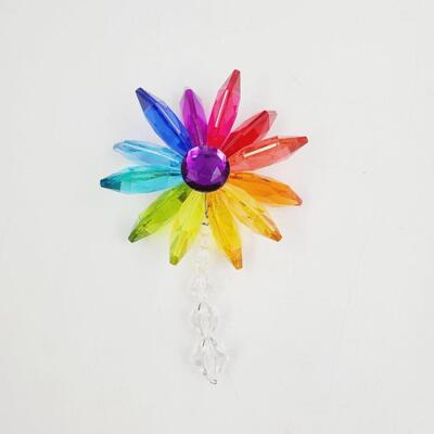 COLORFUL PLASTIC BEADED FLOWER