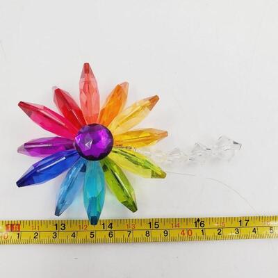 COLORFUL PLASTIC BEADED FLOWER