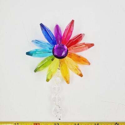 COLORFUL PLASTIC BEADED FLOWER