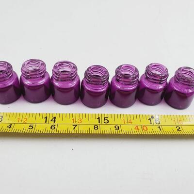 CRAFTY BUNDLE OF SMALL GLASS VIALS, STOPPERS, LIDS AND DROPPERS