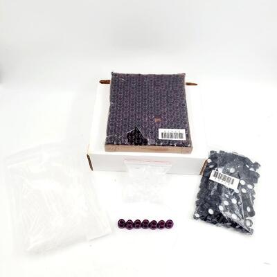 CRAFTY BUNDLE OF SMALL GLASS VIALS, STOPPERS, LIDS AND DROPPERS