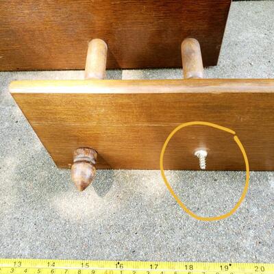 3 TIERED WOODEN SHELVES SET OF 2