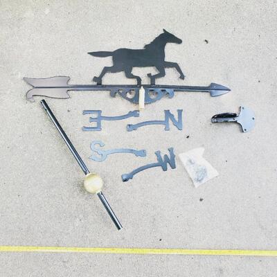 BLACK AND GOLD HORSE WEATHER VANE