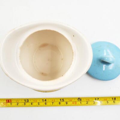 TEMPORAMA CANONSBERG POTTERY MCM ATOMIC DESIGN CREAM, SUGAR AND 7IN PLATE