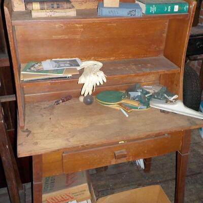 Vintage Book Case and desk design, solid wood.