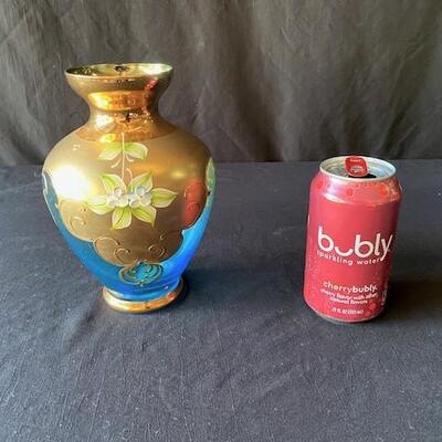 LOT#M265: Hand Painted Bohemian Vase
