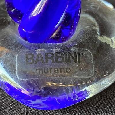 LOT#M268: Heavy Art Glass Candle with Murano Label