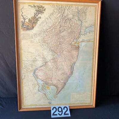 LOT#M292: 1778 The Jerseys Map by WM. Faden