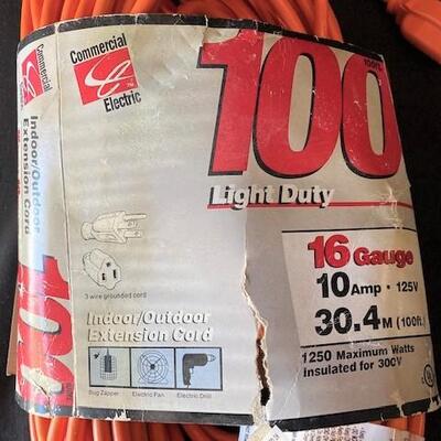 LOT#U345: 16gauge 100' NOS Extension Cord