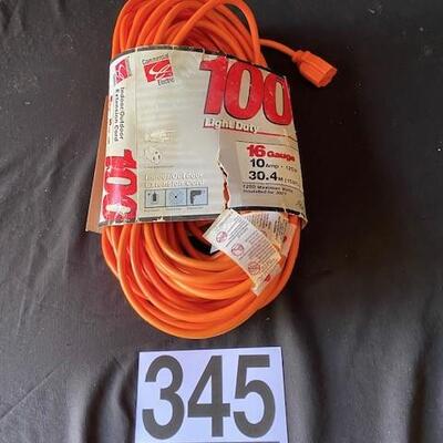 LOT#U345: 16gauge 100' NOS Extension Cord