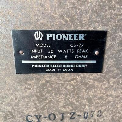 LOT#U348: Pair of Pioneer Speakers Model SC-77