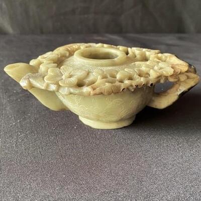 LOT#T350: Soap Stone Oil Lamp