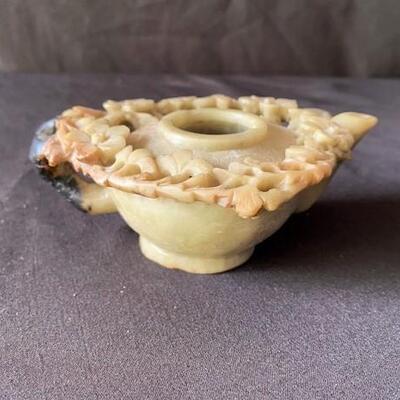 LOT#T350: Soap Stone Oil Lamp