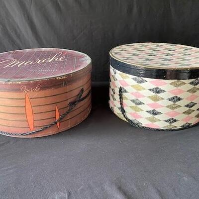 LOT#T354: Vintage Hat Box Lot