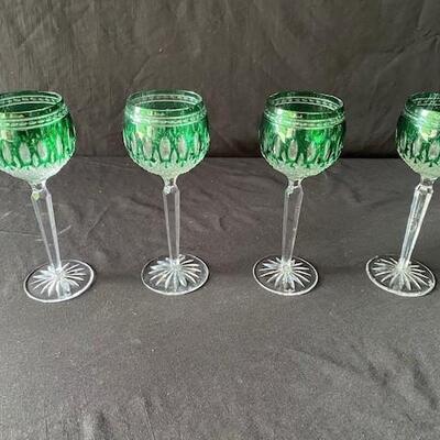 LOT#C355: Waterford Cut to Clear Goblets