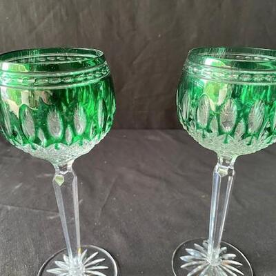 LOT#C355: Waterford Cut to Clear Goblets