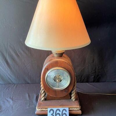 LOT#A366: Carrington Barometer Clock/ Block & Tackle Lamp