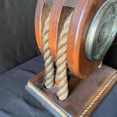 LOT#A366: Carrington Barometer Clock/ Block & Tackle Lamp