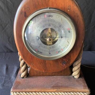 LOT#A366: Carrington Barometer Clock/ Block & Tackle Lamp