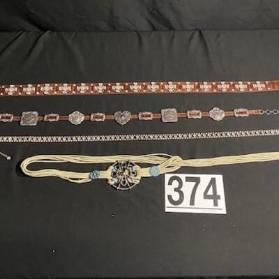 LOT#R374: Ladies Designer Belt Lot #1