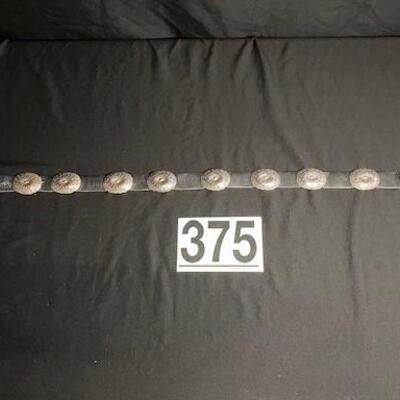 LOT#R375: Ladies Marked Sterling Concho Belt