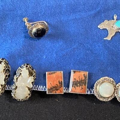 LOT#F383: Tested .925 Mostly Asian Silver Jewelry Lot [114g]