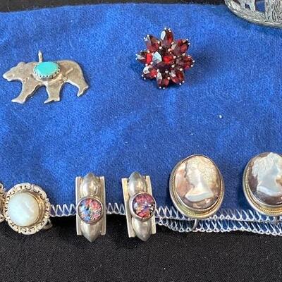 LOT#F383: Tested .925 Mostly Asian Silver Jewelry Lot [114g]
