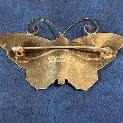 LOT#F384: David Andersen Marked Sterling Enamel Pin (Norway) [12g]