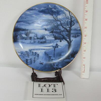 American Blues Plate, Country Morning, #390A