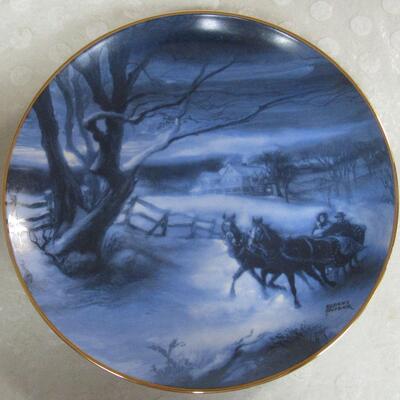 American Blues Plate, Sleigh Ride, #645A