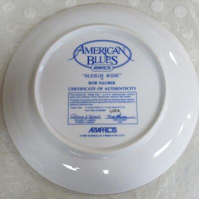 American Blues Plate, Sleigh Ride, #645A
