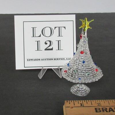 Spun Glass Christmas Tree Figure