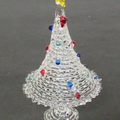 Spun Glass Christmas Tree Figure