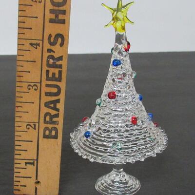 Spun Glass Christmas Tree Figure